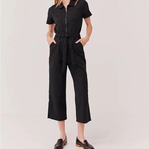 Pact Boulevard Organic Twill Jumpsuit Black Size S